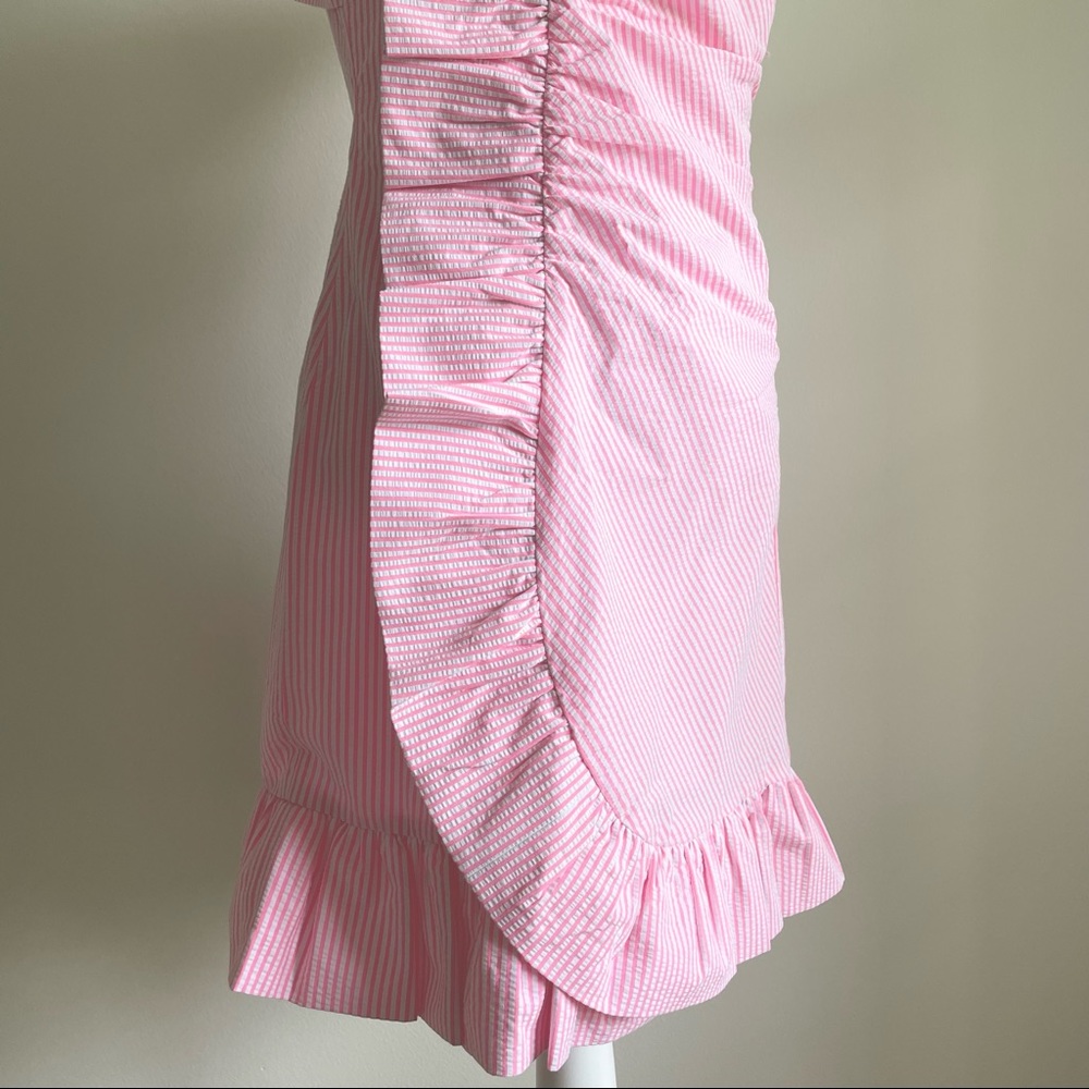 Lilly Pulitzer Pink One-Shoulder Ruffle Mini Dress - Picture 8 of 10